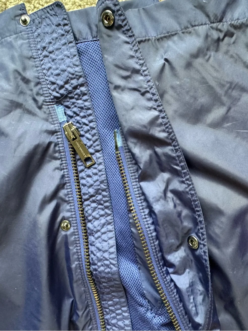 Burberry Navy Blue Trench Coat with Signature Check Lining - Picture 4 of 5